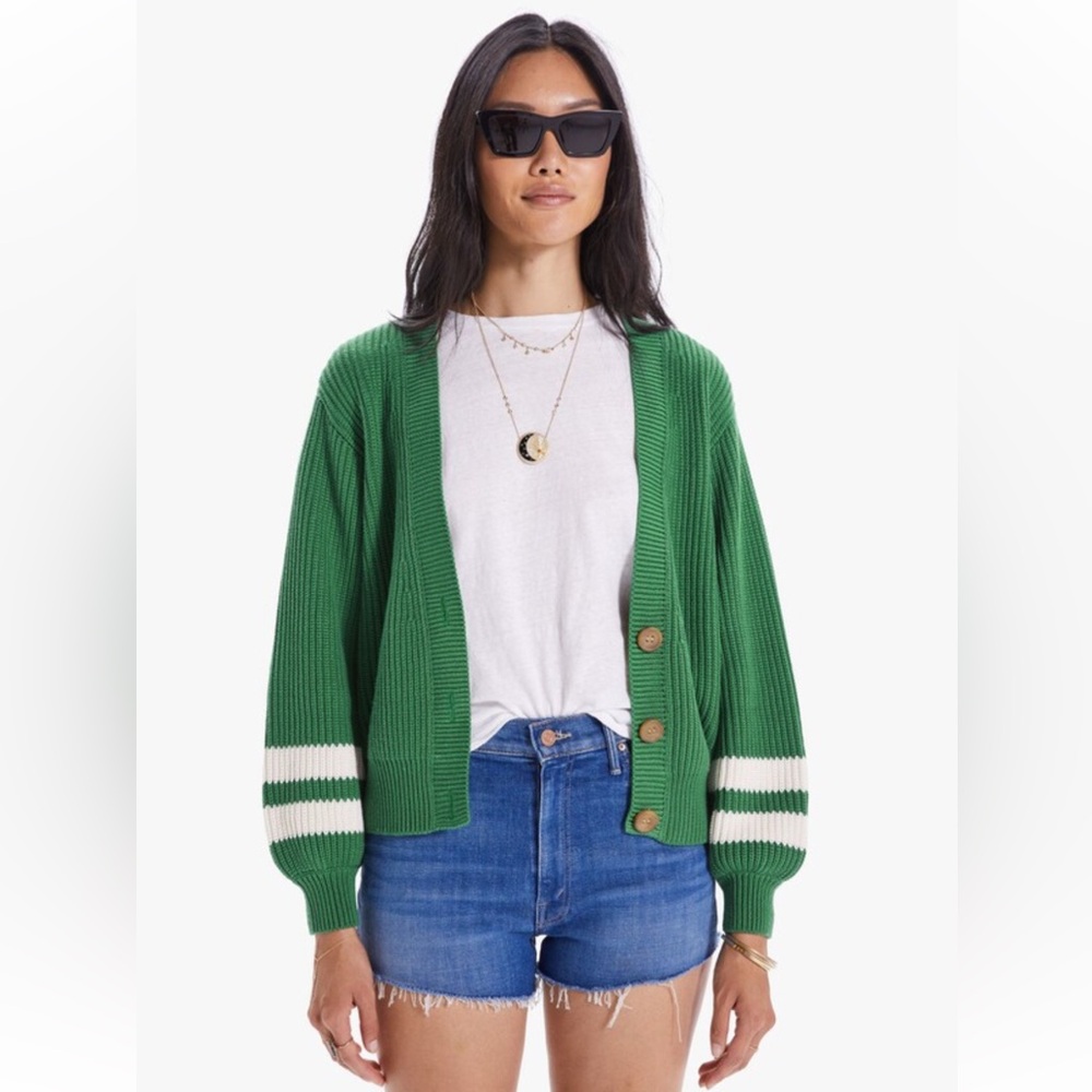 MOTHER The Bell Sleeve Cropped Cardigan